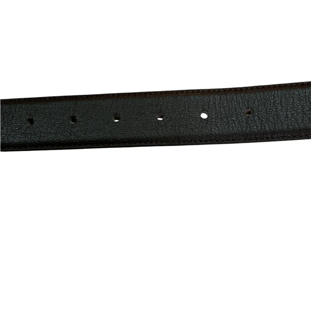 Royal Class Men’s Brown Leather Belt with Square Buckle Size 42 NWT